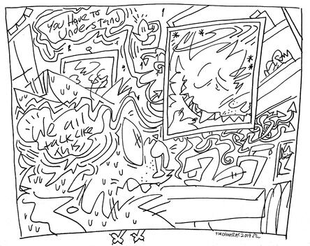 "Inspiring; Vampiring", ballpoint pen, 2017